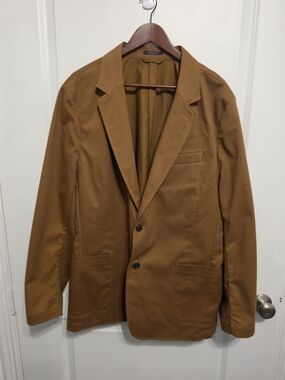 Lands' End Men's Camel/Tan Two-Button Sport Coat